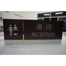 Indoor Stainless Steel Panel Etched Reception Sign with Paint